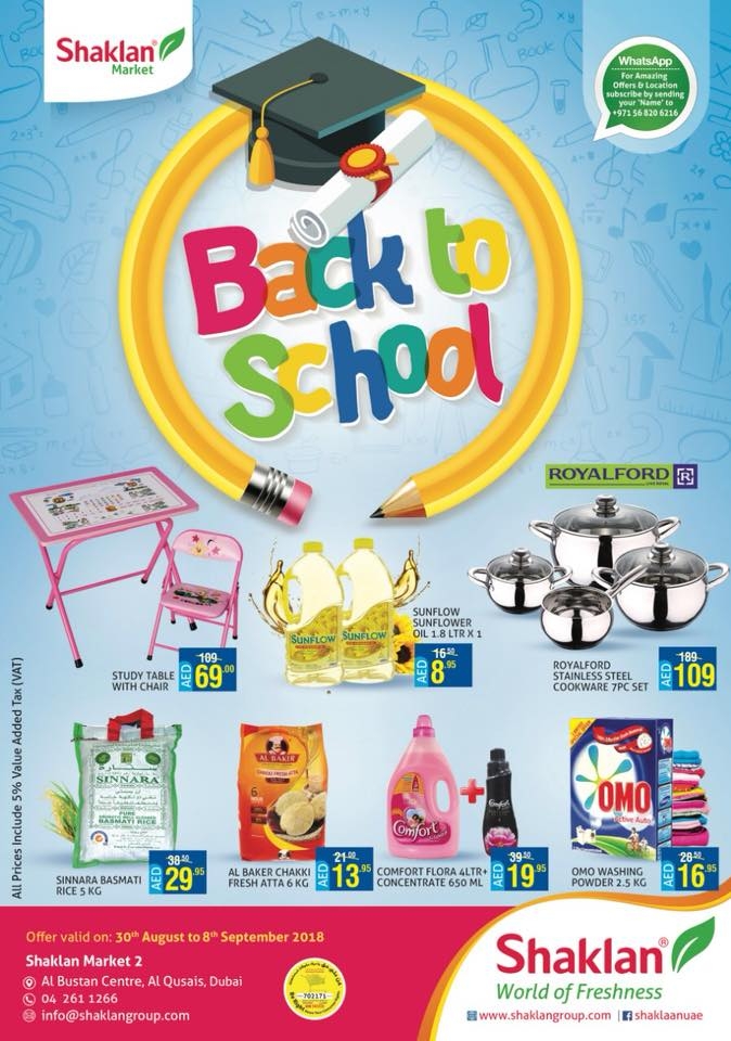 Shaklan Market Back To School Deals
