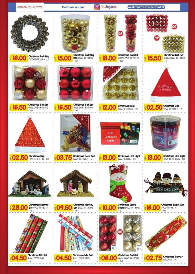 West Zone Fresh Supermarket Christmas & New Year offers 
