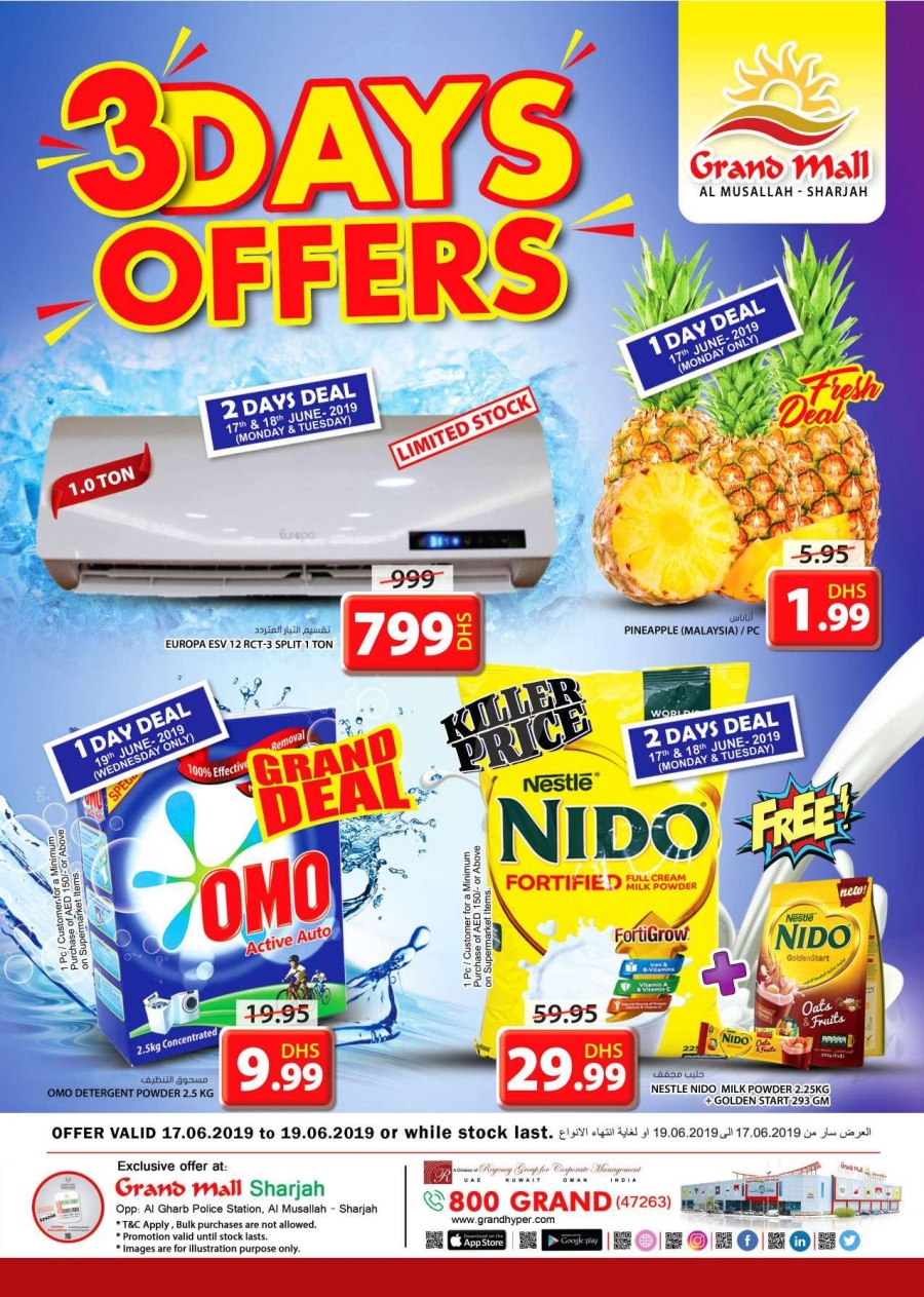 Grand Mall 3 Days Offers