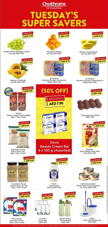 Choithrams Tuesday Super Savers Offers 18 June 2019