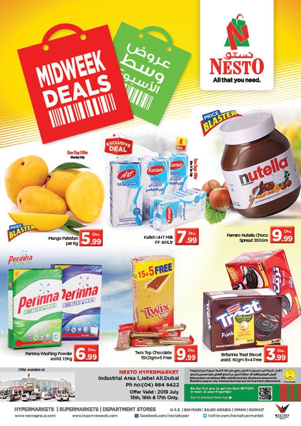 Nesto Hypermarket Midweek Offers @ Jabel Ali