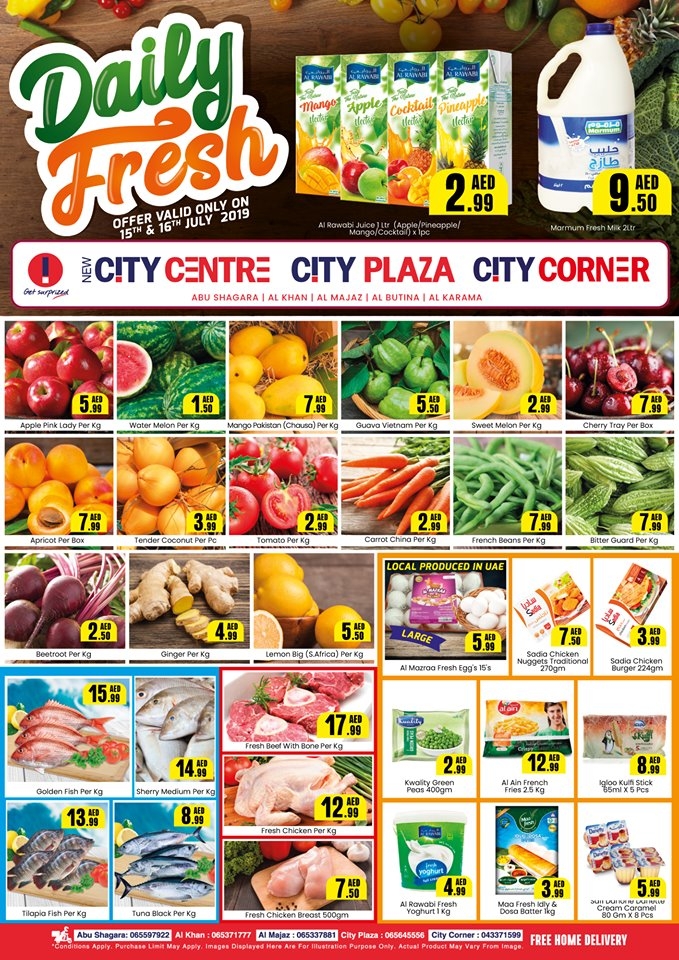 City Centre Daily Fresh Deals 15 & 16 July