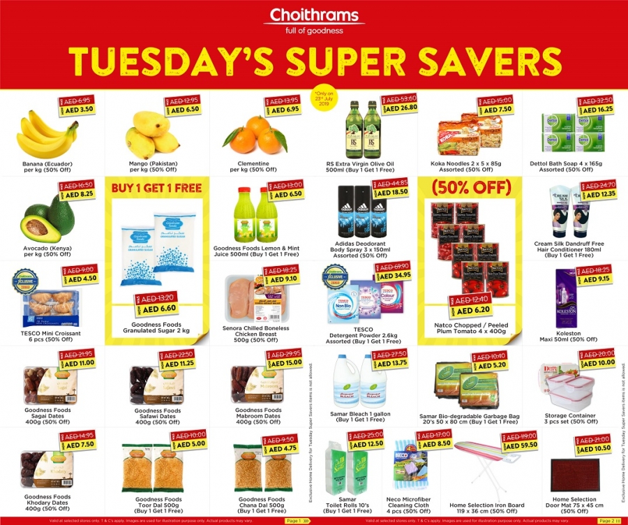 Choithrams Tuesday Super Savers Offers 23 July 2019
