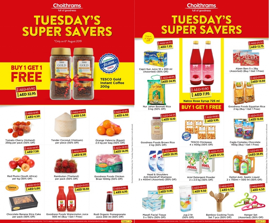 Choithrams Tuesday Super Savers Offers 6 August