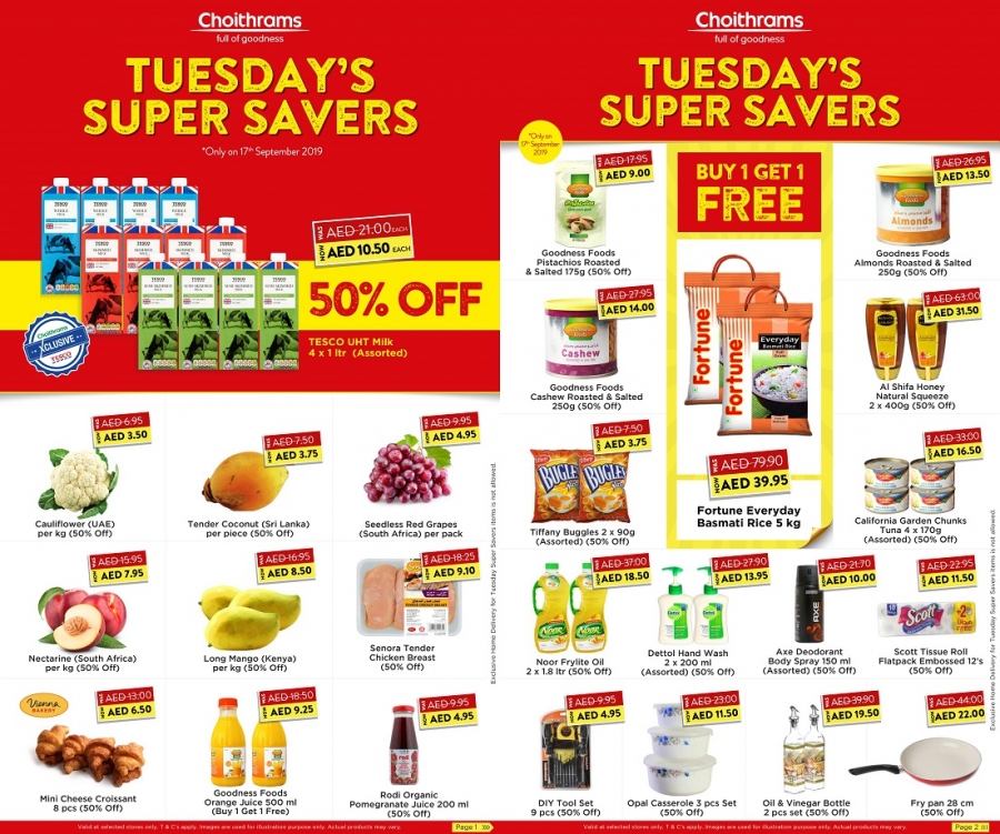 Choithrams Tuesday Super Savers Offers 17 September