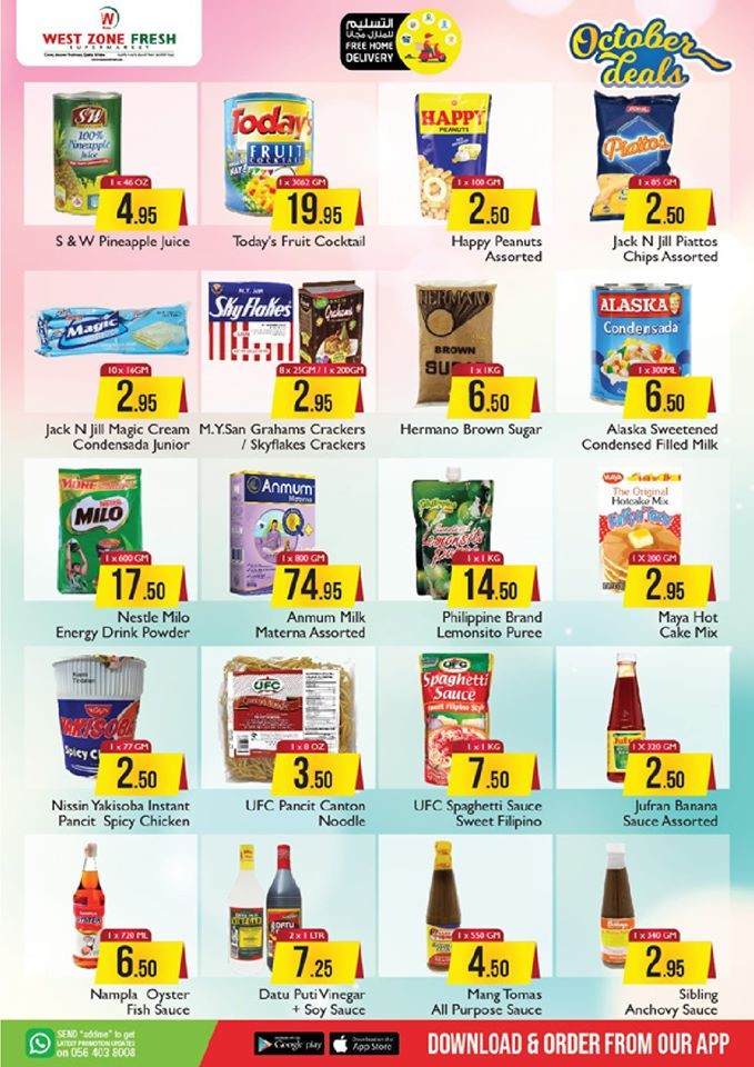 West Zone Fresh Supermarket October Deals