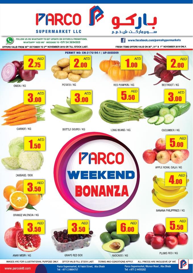 Parco Supermarket Weekend Special Offers