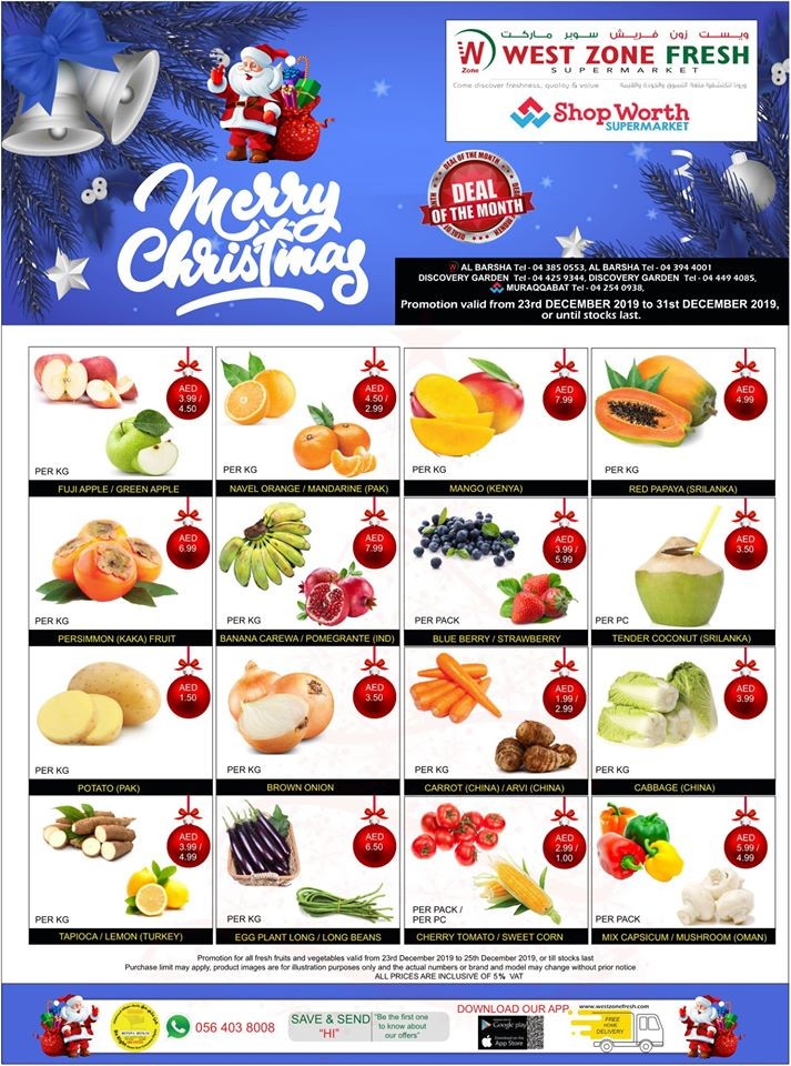 West Zone Fresh Supermarket Christmas Offers