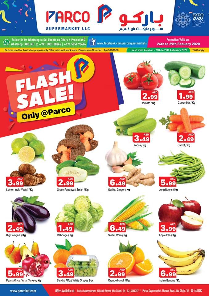 Parco Supermarkets Abu Dhabi Flash Sale