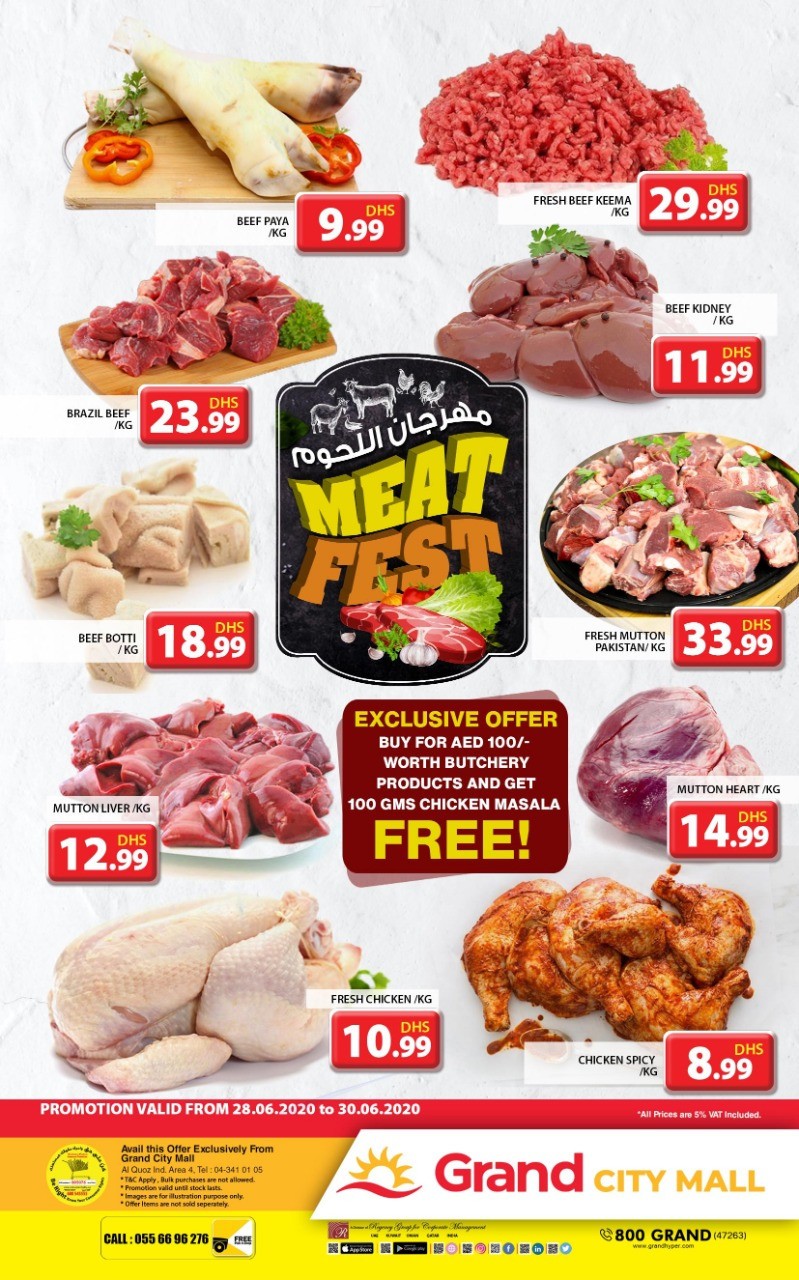 Grand City Mall Meat Fest Offers