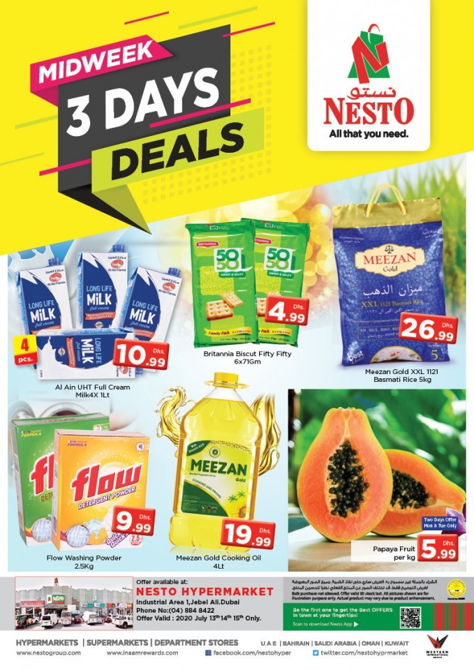 Nesto Jebel Ali 3 Days Deals