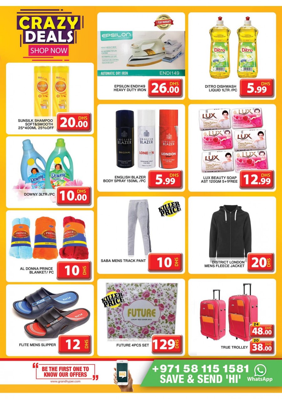 Crazy Deals - Grand Mini Mall from Grand Hypermarket until 2nd November -  Grand Hypermarket UAE Offers & Promotions