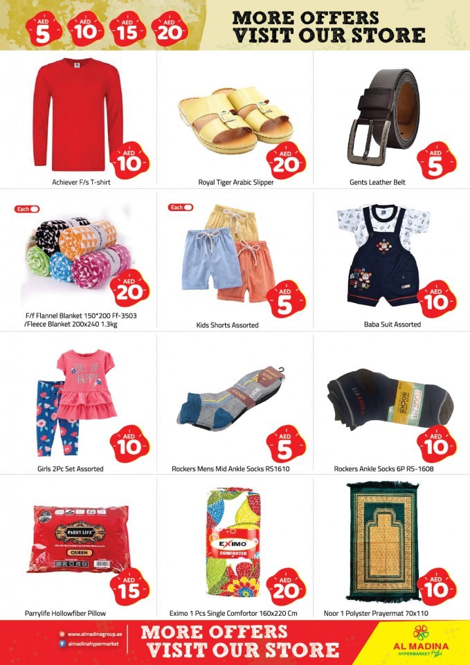Al Madina Hypermarket AED 5,10,15,20 Offers