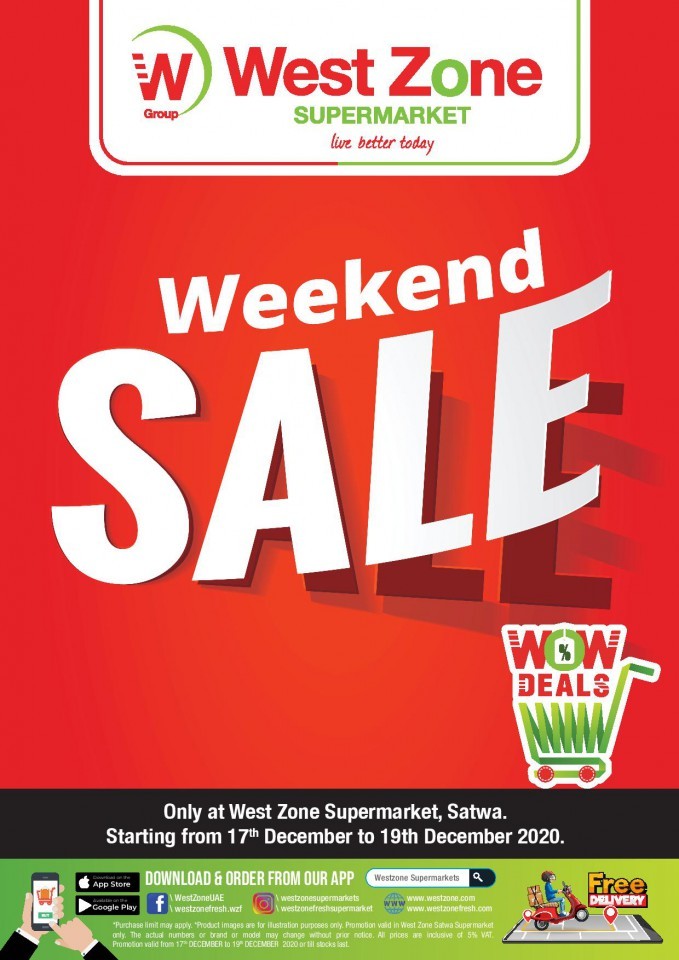 West Zone Supermarket Weekend Sale