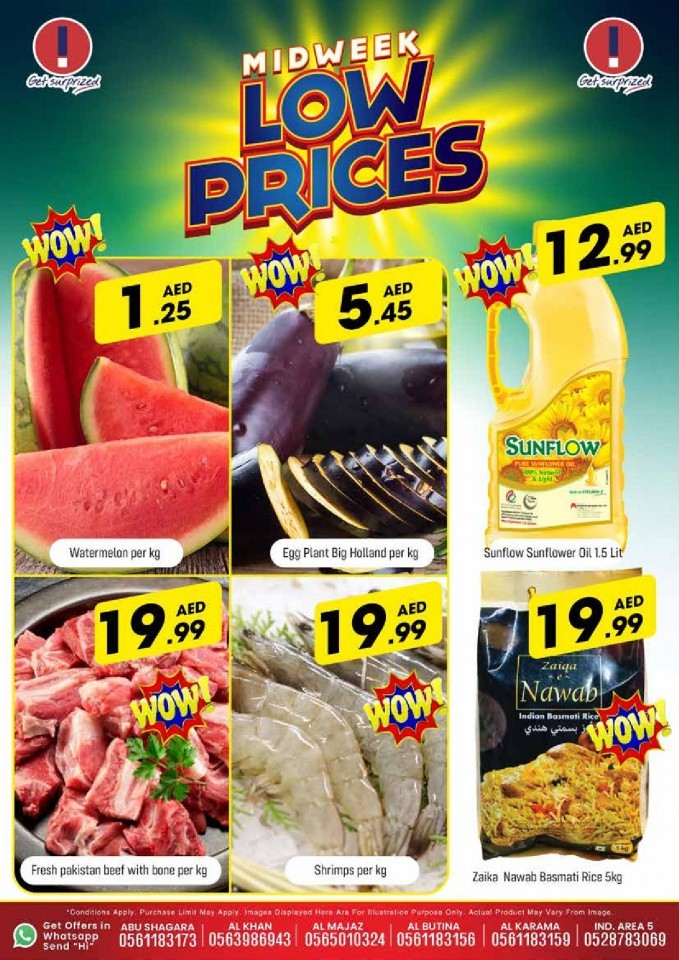 Midweek Low Prices Offers