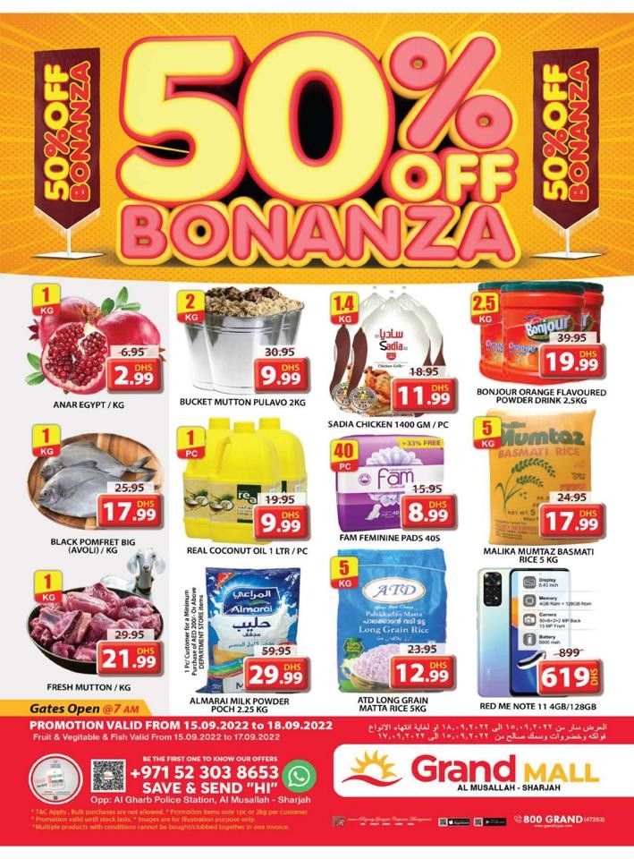 Grand Mall 50% Off Bonanza