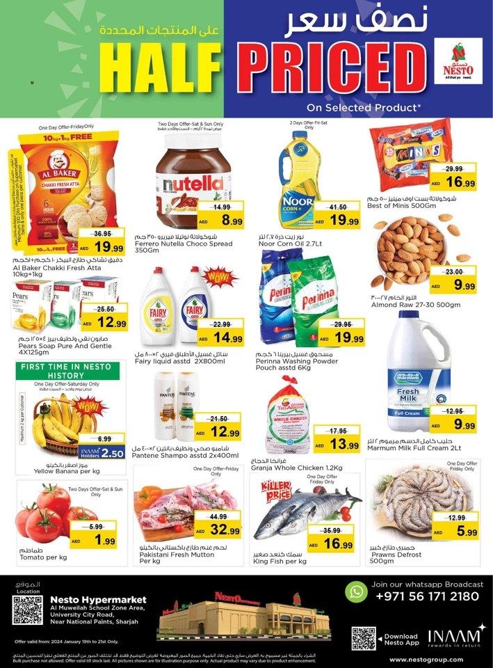 Nesto Muweilah Half Priced Offer