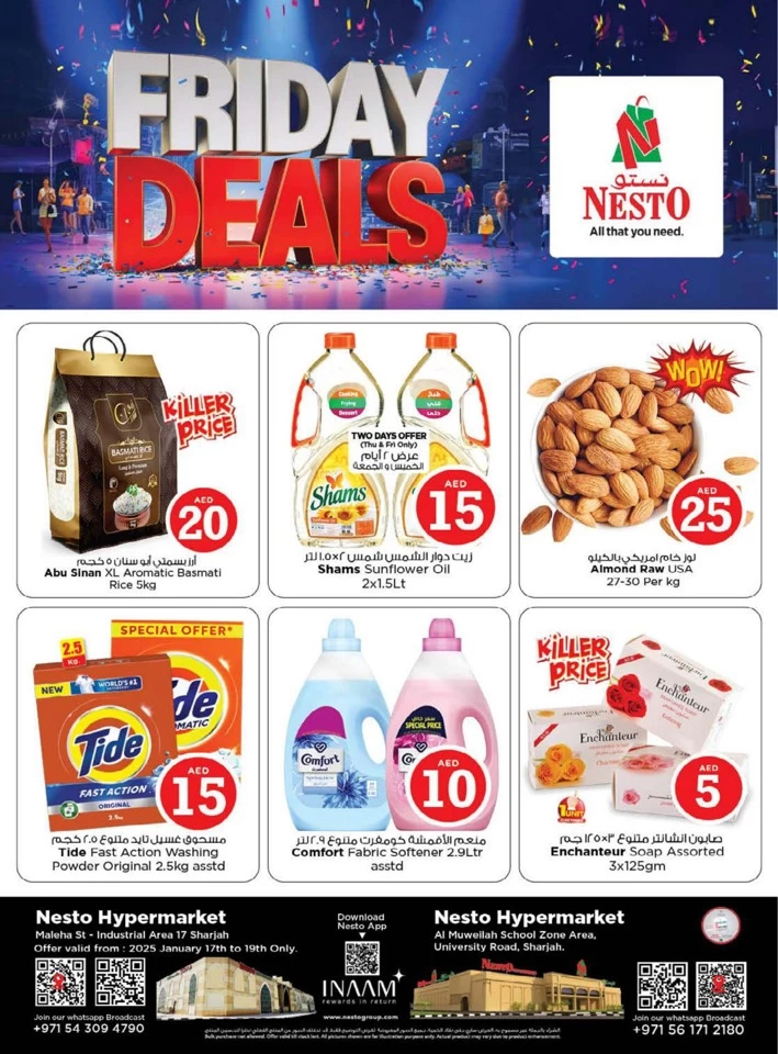 Friday Deals 17-19 January 2025