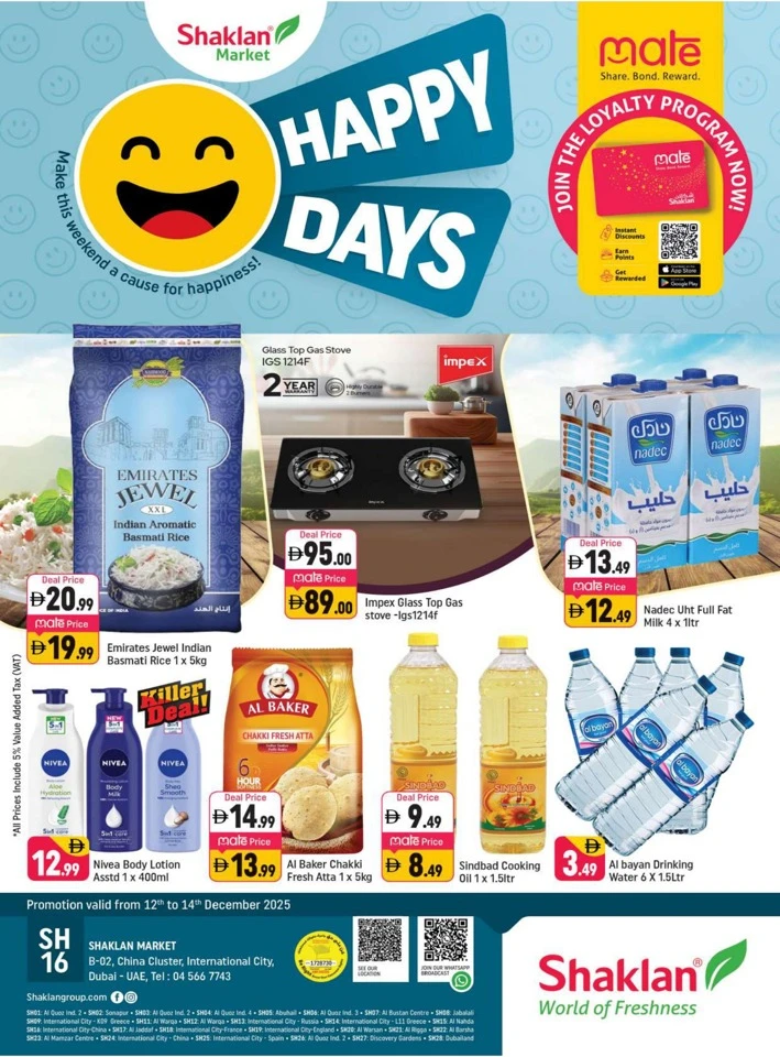 Shaklan Market Happy Days Deal