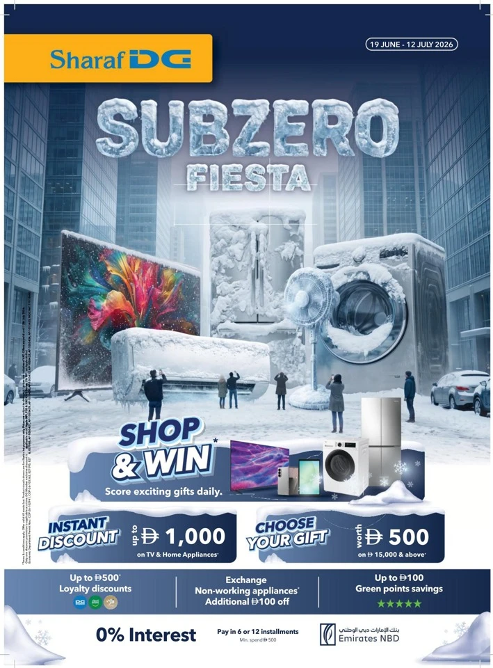 Sharaf DG Subzero Fiesta Offers
