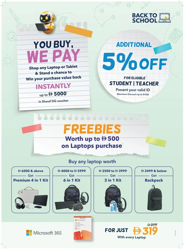 Sharaf DG Back To School Deal