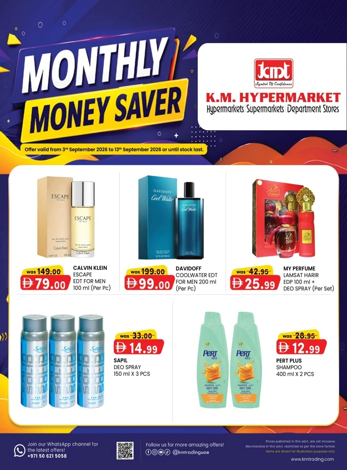 K M Trading Monthly Money Saver