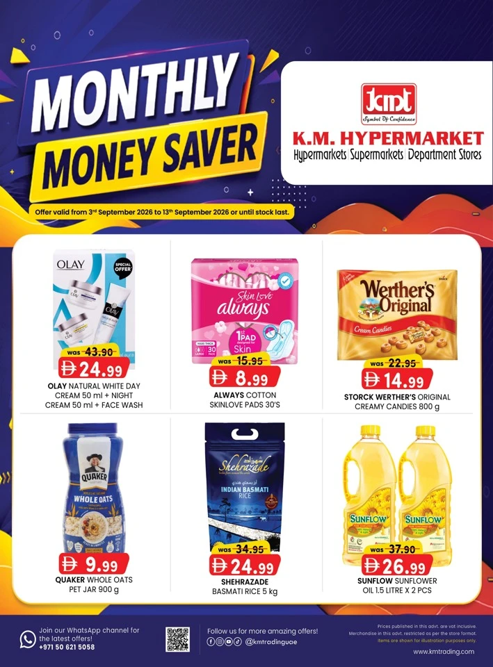 K M Trading Monthly Money Saver