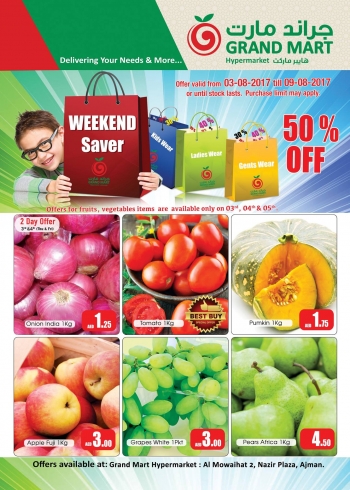 Weekend Saver 3-9 August