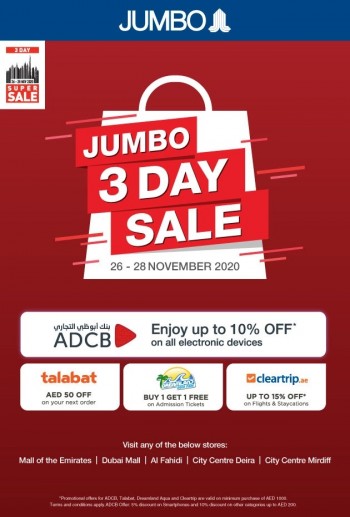 Jumbo Electronics 3 Days Sale